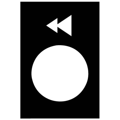 ZB2BY2906 - Schneider Electric - Marked legend, Harmony XAC, nameplate, 30 x 40mm, plastic, black, 22mm push button, white marked double arrowhead