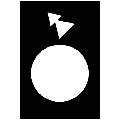 ZB2BY2918 - Schneider Electric - Marked legend, Harmony XAC, nameplate, 30 x 40mm, plastic, black, 22mm push button, white marked skew double arrowhead