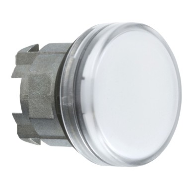 ZB4BV013 - Schneider Electric - Head for pilot light, Harmony XB4, metal, white, 22mm, universal LED, plain lens