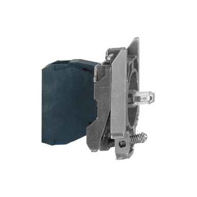 ZB4BVB5 - Schneider Electric - Light block with body fixing collar, Harmony XB4, metal, orange, integral LED, 24V AC DC