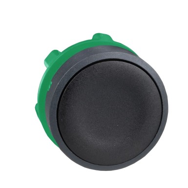 ZB5AA2 - Schneider Electric - Push button head, Harmony XB5, plastic, flush, black, 22mm, spring return, unmarked