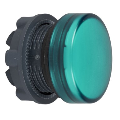 ZB5AV033 - Schneider Electric - Head for pilot light, Harmony XB5, plastic, green, 22mm, universal LED, plain lens