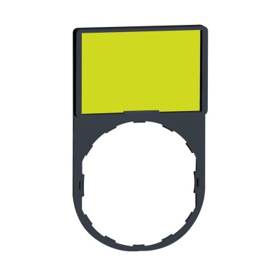 ZBY6102 - Schneider Electric - Legend holder 30x50mm, Harmony XB4, plastic, with legend 18x27mm, 1 white side, 1 yellow side, unmarked