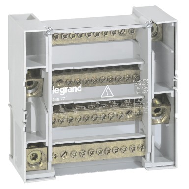 004877 - Monobloc modular distribution block - 4P - 250 A - 12 connections - Legrand - Monobloc modular distribution block - 4P - 250 A - 12 connections - Legrand - 0