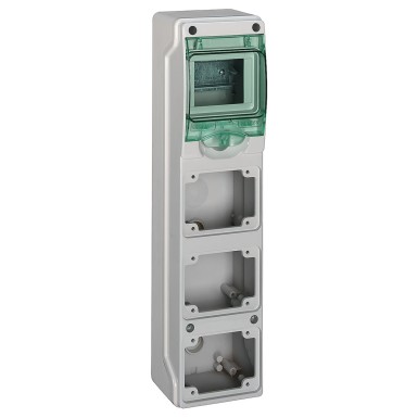 13152 - Kaedra for plug and socket 3 openings 1 x 4 modules 1 terminal block - Schneider Electric - Kaedra for plug and socket 3 openings 1 x 4 modules 1 terminal block - Schneider Electric - 0