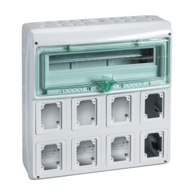 13157 - Kaedra - cabinet - for sockets - 448 x 460 mm - 19 modules - 8 openings - Schneider Electric - Kaedra - cabinet - for sockets - 448 x 460 mm - 19 modules - 8 openings - Schneider Electric - 0