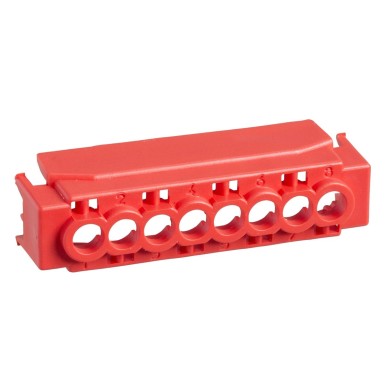 13584 - Protective cover, Kaedra, for 8 holes terminal block, red - Schneider Electric - Protective cover, Kaedra, for 8 holes terminal block, red - Schneider Electric - 0