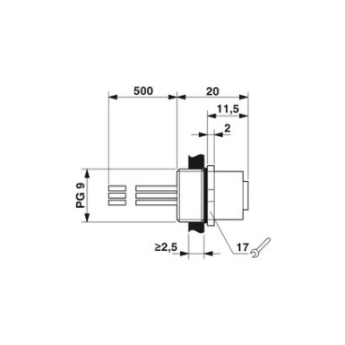 1555448 - SACC-E-M12FS-4CON-PG 9/0,5 VA - Phoenix Contact - SACC-E-M12FS-4CON-PG 9/0,5 VA - Phoenix Contact - 1