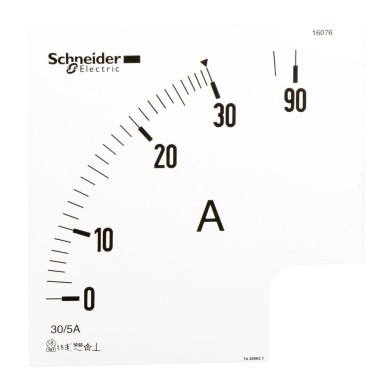 16076 - Ammeter dial Power Logic 3 In ratio 30/5A - Schneider Electric - Ammeter dial Power Logic 3 In ratio 30/5A - Schneider Electric - 0