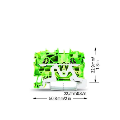 2002-1207 - 2-conductor ground terminal block - Wago - 2-conductor ground terminal block - Wago - 1
