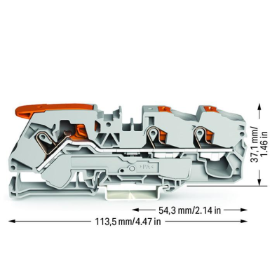 2116-5301 - 3-conductor through terminal block - Wago - 3-conductor through terminal block - Wago - 1