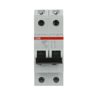 2CDS272001R0165 - S202M-B 16  Mini Circuit Breaker - ABB - S202M-B 16  Mini Circuit Breaker - ABB - 0