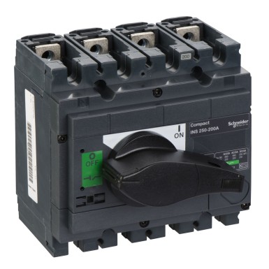 31103 - Switch disconnector, Compact INS250200 , 160 A, standard version with black rotary handle, 4 poles - Schneider Electric - Switch disconnector, Compact INS250200 , 160 A, standard version with black rotary handle, 4 poles - Schneider Electric - 0