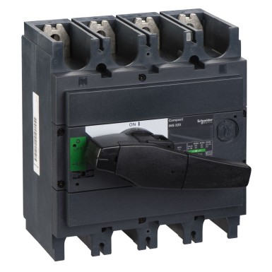 31109 - Switch disconnector, Compact INS320 , 320 A, standard version with black rotary handle, 4 poles - Schneider Electric - Switch disconnector, Compact INS320 , 320 A, standard version with black rotary handle, 4 poles - Schneider Electric - 0