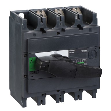 31110 - Switch disconnector, Compact INS400 , 400 A, standard version with black rotary handle, 3 poles - Schneider Electric - Switch disconnector, Compact INS400 , 400 A, standard version with black rotary handle, 3 poles - Schneider Electric - 0