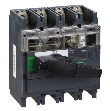 31171 - switch disconnector, Compact INV400, visible break, 400 A, standard version with black rotary handle, 4 poles - Schneider Electric - switch disconnector, Compact INV400, visible break, 400 A, standard version with black rotary handle, 4 poles - Schneider Electric - 0