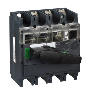 31174 - switch disconnector, Compact INV630, visible break, 630 A, standard version with black rotary handle, 3 poles - Schneider Electric - switch disconnector, Compact INV630, visible break, 630 A, standard version with black rotary handle, 3 poles - Schneider Electric - 0