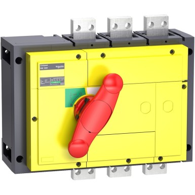 31344 - Switch disconnector, Compact INS800, 800A, with red rotary handle and yellow front, 3 poles - Schneider Electric - Switch disconnector, Compact INS800, 800A, with red rotary handle and yellow front, 3 poles - Schneider Electric - 0