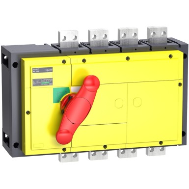 31345 - Switch disconnector, Compact INS800, 800A, with red rotary handle and yellow front, 4 poles - Schneider Electric - Switch disconnector, Compact INS800, 800A, with red rotary handle and yellow front, 4 poles - Schneider Electric - 0