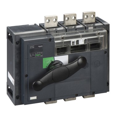 31360 - switch disconnector, Compact INV1000, visible break, 1000 A, standard version with black rotary handle, 3 poles - Schneider Electric - switch disconnector, Compact INV1000, visible break, 1000 A, standard version with black rotary handle, 3 poles - Schneider Electric - 0