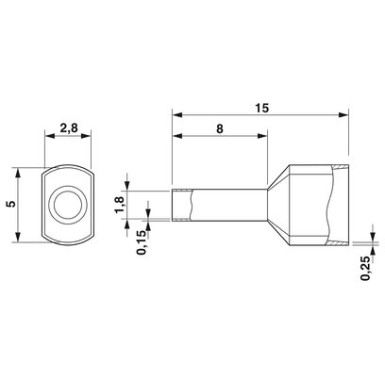 3200807 - AI-TWIN 2X 0,75- 8 GY - Phoenix Contact - AI-TWIN 2X 0,75- 8 GY - Phoenix Contact - 2