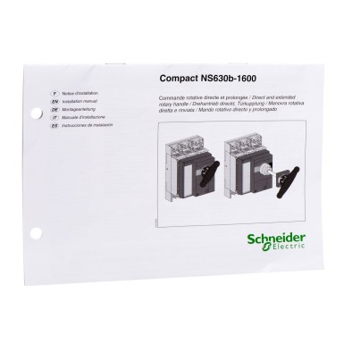 33150 - Instruction manual for NS1600 rotary handle and accessories - Schneider Electric - Instruction manual for NS1600 rotary handle and accessories - Schneider Electric - 0