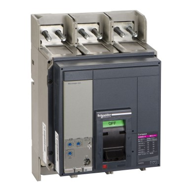 33467 - Circuit breaker ComPact NS800H, 70 kA at 415 VAC, Micrologic 2.0 trip unit, 800 A, fixed, 3 poles 3d - Schneider Electric - Circuit breaker ComPact NS800H, 70 kA at 415 VAC, Micrologic 2.0 trip unit, 800 A, fixed, 3 poles 3d - Schneider Electric - 0