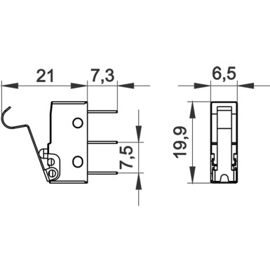 3KD9103-2 - Accessory for 3KD Size 1/2, 3KF Size 1 3KC0 Size 1/2, Auxiliary switch 1 change-over contact without connecting cable - Siemens - Accessory for 3KD Size 1/2, 3KF Size 1 3KC0 Size 1/2, Auxiliary switch 1 change-over contact without connecting cable - Siemens - 1