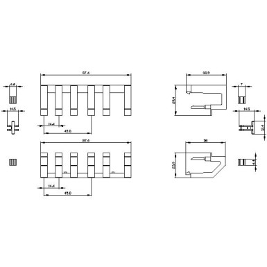 3RA2923-2AA2 - Wiring kit spring-type Electrical and mechanical Including mechanical interlocking for reversing sta - Siemens - Wiring kit spring-type Electrical and mechanical Including mechanical interlocking for reversing sta - Siemens - 2