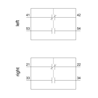 3RH2911-1DA11 - Auxiliary switch lateral, 1 NO + 1 NC Current path 1 NC, 1 NO for 3RH and 3RT screw terminal R: 21/2 - Siemens - Auxiliary switch lateral, 1 NO + 1 NC Current path 1 NC, 1 NO for 3RH and 3RT screw terminal R: 21/2 - Siemens - 3