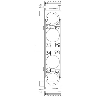 3RH2911-1DA20 - Auxiliary switch lateral, 2 NO Current path 1 NO, 1 NO for 3RH and 3RT screw terminal R: 23/24, 33/3 - Siemens - Auxiliary switch lateral, 2 NO Current path 1 NO, 1 NO for 3RH and 3RT screw terminal R: 23/24, 33/3 - Siemens - 0