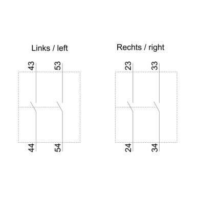 3RH2911-1DA20 - Auxiliary switch lateral, 2 NO Current path 1 NO, 1 NO for 3RH and 3RT screw terminal R: 23/24, 33/3 - Siemens - Auxiliary switch lateral, 2 NO Current path 1 NO, 1 NO for 3RH and 3RT screw terminal R: 23/24, 33/3 - Siemens - 1