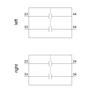 3RH2911-1DA20 - Auxiliary switch lateral, 2 NO Current path 1 NO, 1 NO for 3RH and 3RT screw terminal R: 23/24, 33/3 - Siemens - Auxiliary switch lateral, 2 NO Current path 1 NO, 1 NO for 3RH and 3RT screw terminal R: 23/24, 33/3 - Siemens - 4