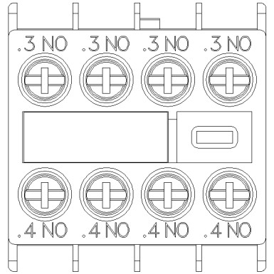 3RH2911-1FA40 - Auxiliary switch on the front, 4 NO Current path 1 NO, 1 NO, 1 NO, 1 NO for 3RH and 3RT screw termin - Siemens - Auxiliary switch on the front, 4 NO Current path 1 NO, 1 NO, 1 NO, 1 NO for 3RH and 3RT screw termin - Siemens - 4