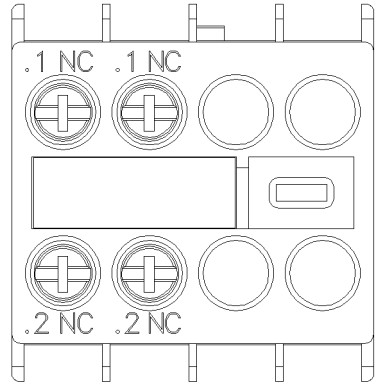 3RH2911-1HA02 - Auxiliary switch on the front, 2 NC Current path 1 NC, 1 NC for 3RH and 3RT screw terminal .1/.2, .1 - Siemens - Auxiliary switch on the front, 2 NC Current path 1 NC, 1 NC for 3RH and 3RT screw terminal .1/.2, .1 - Siemens - 1