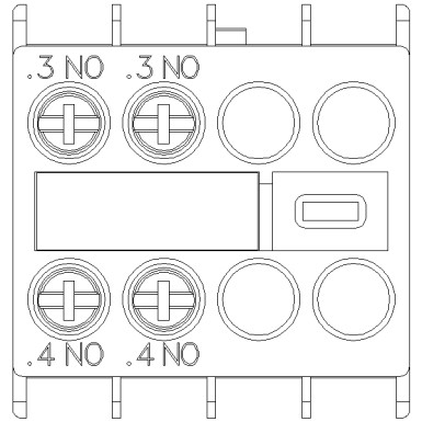 3RH2911-1HA20 - Auxiliary switch on the front, 2 NO Current path 1 NO, 1 NO for 3RH and 3RT screw terminal .3/.4, .3 - Siemens - Auxiliary switch on the front, 2 NO Current path 1 NO, 1 NO for 3RH and 3RT screw terminal .3/.4, .3 - Siemens - 3