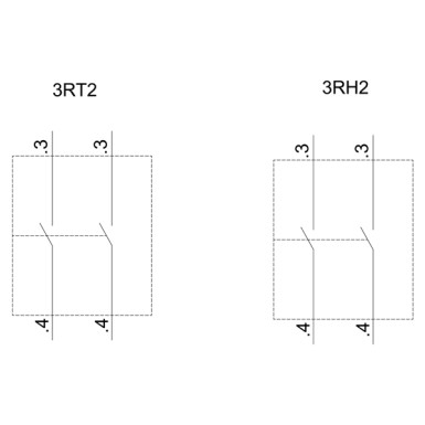 3RH2911-1HA20 - Auxiliary switch on the front, 2 NO Current path 1 NO, 1 NO for 3RH and 3RT screw terminal .3/.4, .3 - Siemens - Auxiliary switch on the front, 2 NO Current path 1 NO, 1 NO for 3RH and 3RT screw terminal .3/.4, .3 - Siemens - 5