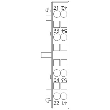 3RH2911-2DA11 - Auxiliary switch lateral, 1 NO + 1 NC Current path 1 NC, 1 NO for 3RH and 3RT spring-type terminal R - Siemens - Auxiliary switch lateral, 1 NO + 1 NC Current path 1 NC, 1 NO for 3RH and 3RT spring-type terminal R - Siemens - 4