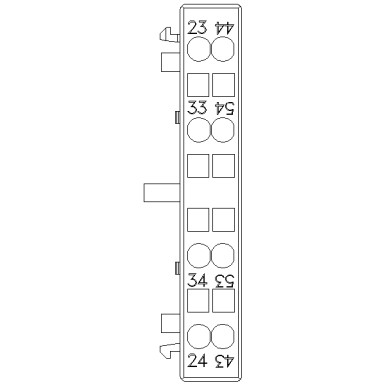 3RH2911-2DA20 - Auxiliary switch lateral, 2 NO Current path 1 NO, 1 NO for 3RH and 3RT spring-type terminal R: 23/24 - Siemens - Auxiliary switch lateral, 2 NO Current path 1 NO, 1 NO for 3RH and 3RT spring-type terminal R: 23/24 - Siemens - 0