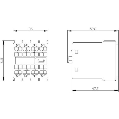 3RH2911-2FA04 - Auxiliary switch on the front, 4 NC Current path 1 NC, 1 NC, 1 NC, 1 NC for 3RH and 3RT spring-type - Siemens - Auxiliary switch on the front, 4 NC Current path 1 NC, 1 NC, 1 NC, 1 NC for 3RH and 3RT spring-type - Siemens - 4