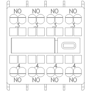 3RH2911-2FA40 - Auxiliary switch on the front, 4 NO Current path 1 NO, 1 NO, 1 NO, 1 NO for 3RH and 3RT spring-type - Siemens - Auxiliary switch on the front, 4 NO Current path 1 NO, 1 NO, 1 NO, 1 NO for 3RH and 3RT spring-type - Siemens - 1