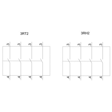 3RH2911-2FA40 - Auxiliary switch on the front, 4 NO Current path 1 NO, 1 NO, 1 NO, 1 NO for 3RH and 3RT spring-type - Siemens - Auxiliary switch on the front, 4 NO Current path 1 NO, 1 NO, 1 NO, 1 NO for 3RH and 3RT spring-type - Siemens - 2