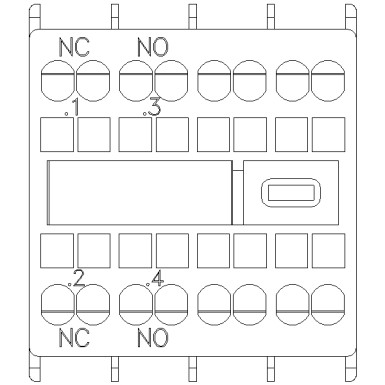 3RH2911-2HA11 - Auxiliary switch on the front, 1 NO + 1 NC Current path 1 NC, 1 NO for 3RH and 3RT spring-type termi - Siemens - Auxiliary switch on the front, 1 NO + 1 NC Current path 1 NC, 1 NO for 3RH and 3RT spring-type termi - Siemens - 2