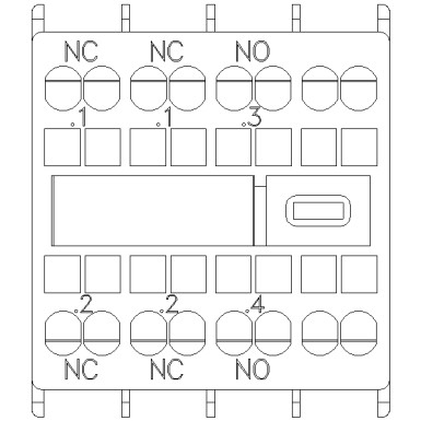 3RH2911-2HA12 - Auxiliary switch on the front, 1 NO + 2 NC Current path 1 NC, 1 NO, 1 NO for 3RH and 3RT spring-type - Siemens - Auxiliary switch on the front, 1 NO + 2 NC Current path 1 NC, 1 NO, 1 NO for 3RH and 3RT spring-type - Siemens - 1