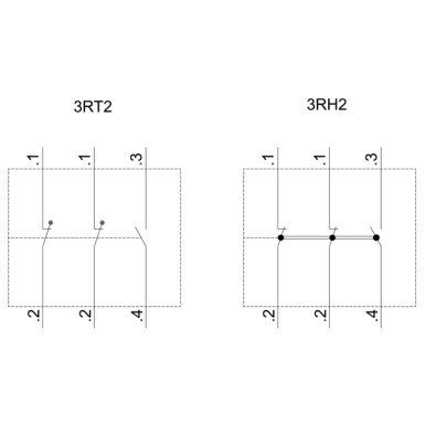 3RH2911-2HA12 - Auxiliary switch on the front, 1 NO + 2 NC Current path 1 NC, 1 NO, 1 NO for 3RH and 3RT spring-type - Siemens - Auxiliary switch on the front, 1 NO + 2 NC Current path 1 NC, 1 NO, 1 NO for 3RH and 3RT spring-type - Siemens - 4