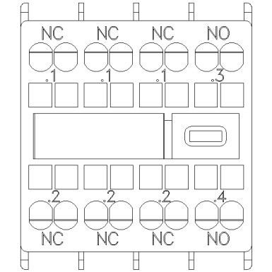 3RH2911-2HA13 - Auxiliary switch on the front, 1 NO + 3 NC Current path 1 NC, 1 NC, 1 NC, 1 NO for 3RH and 3RT sprin - Siemens - Auxiliary switch on the front, 1 NO + 3 NC Current path 1 NC, 1 NC, 1 NC, 1 NO for 3RH and 3RT sprin - Siemens - 2