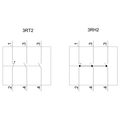 3RH2911-2HA21 - Auxiliary switch on the front, 2 NO + 1 NC Current path 1 NC, 1 NO, 1 NO for 3RH and 3RT spring-type - Siemens - Auxiliary switch on the front, 2 NO + 1 NC Current path 1 NC, 1 NO, 1 NO for 3RH and 3RT spring-type - Siemens - 2