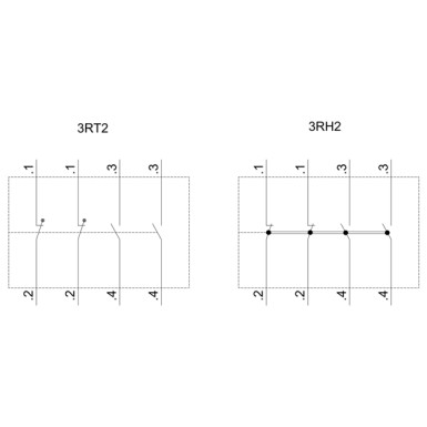 3RH2911-2HA22 - Auxiliary switch on the front, 2 NO + 2 NC Current path 1 NC, 1 NC, 1 NO, 1 NO for 3RH and 3RT sprin - Siemens - Auxiliary switch on the front, 2 NO + 2 NC Current path 1 NC, 1 NC, 1 NO, 1 NO for 3RH and 3RT sprin - Siemens - 4