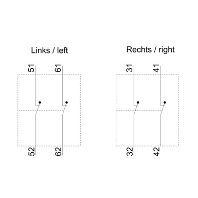 3RH2921-1DA02 - Auxiliary switch lateral, 2 NC Current path 1 NC, 1 NC for 3RH and 3RT screw terminal R: 31/32, 41/4 - Siemens - Auxiliary switch lateral, 2 NC Current path 1 NC, 1 NC for 3RH and 3RT screw terminal R: 31/32, 41/4 - Siemens - 4