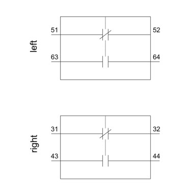 3RH2921-1DA11 - Auxiliary switch lateral, 1 NO + 1 NC Current path 1 NC, 1 NO for 3RH and 3RT screw terminal R: 31/3 - Siemens - Auxiliary switch lateral, 1 NO + 1 NC Current path 1 NC, 1 NO for 3RH and 3RT screw terminal R: 31/3 - Siemens - 3